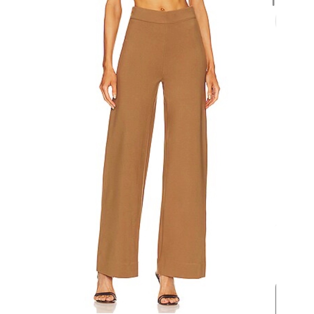 Rag & Bone Irina Ponte Wide Leg Pant Khaki Women Large Stretch Capsule Pull On